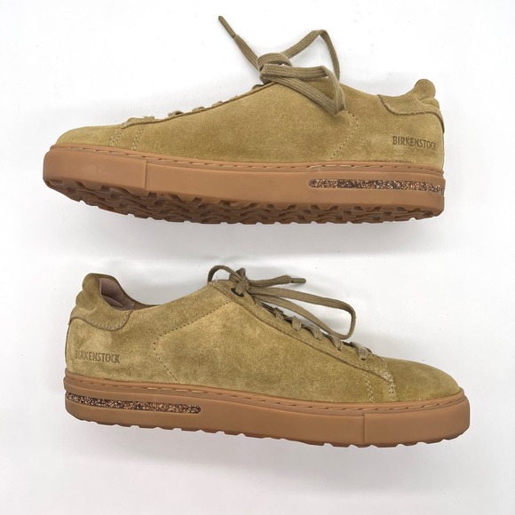 BIRKENSTOCK Bend Low Top Sneaker Womens 40 Khaki Tan Narrow Suede Lace Up - Picture 4 of 13